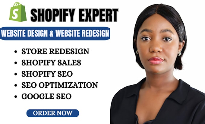 Gig Preview - Design shopify website shopify revamp shopify update improve shopify store SEO