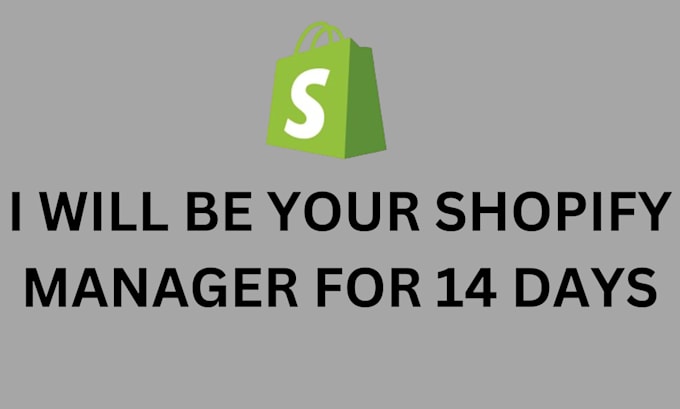 Gig Preview - Be your shopify store manager