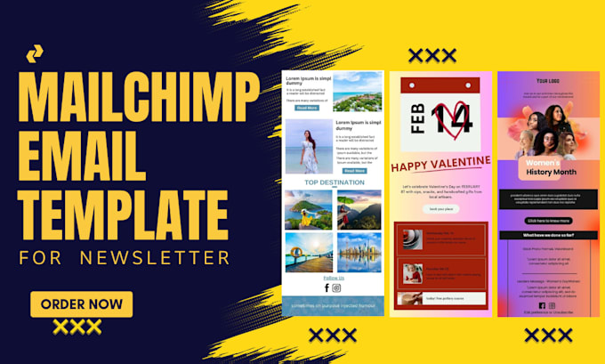 Gig Preview - Design a professional mailchimp email template for your newsletter