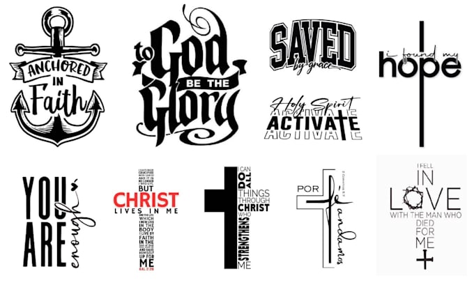 Gig Preview - Do custom typography and christian minimalist t shirt design