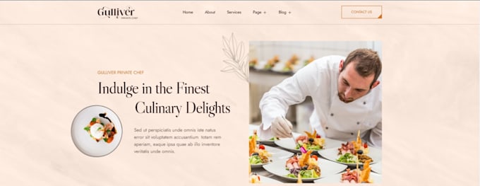 Gig Preview - Create private chef event catering personal dining website