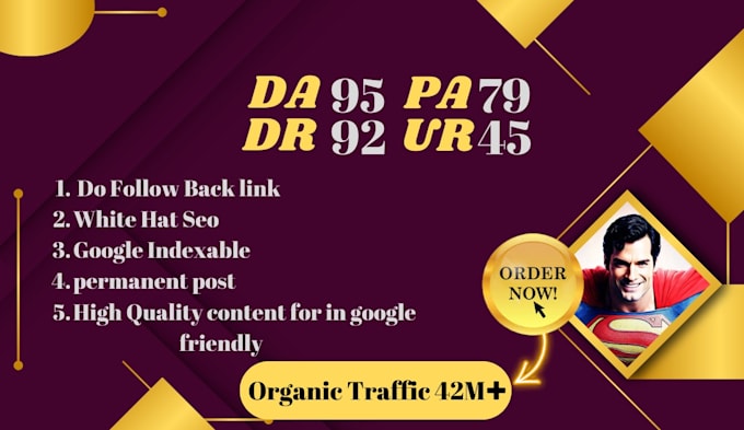 Gig Preview - Publish high da95 dofollow backlinks for top ranking