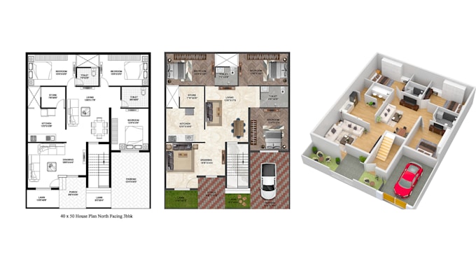 Gig Preview - Render your floor plan in photoshop or create stunning 3d views