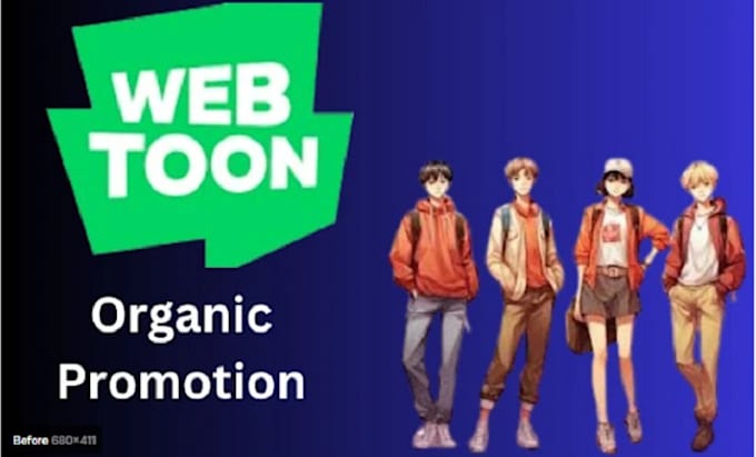 Gig Preview - Virally promote your wattpad, webtoon promotion, manga through social media