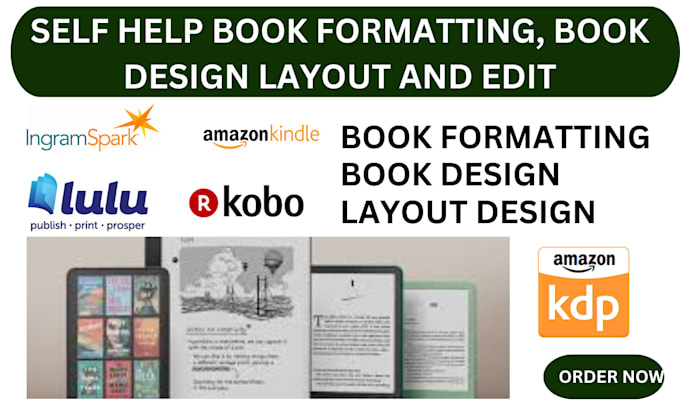 Bestseller - do self help book formatting, self help book editing design and layout book edit