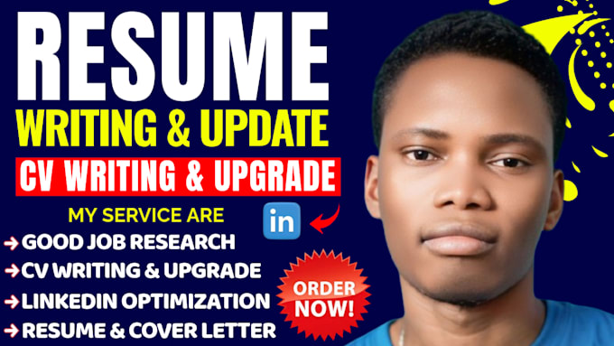 Gig Preview - Write, upgrade your professional resume, cover letter and linkedin optimization