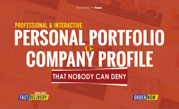 Gig Preview - Design interactive company profile or personal portfolio in 2 hrs