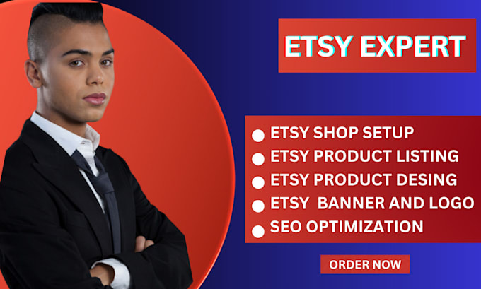 Gig Preview - Create etsy digital products shop setup product listing