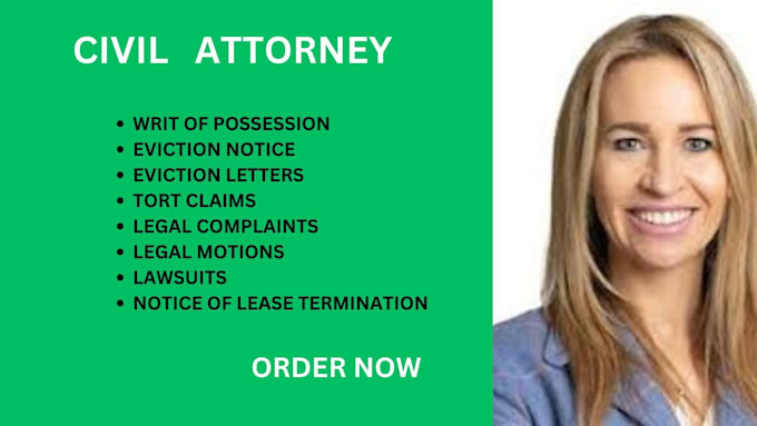 Gig Preview - Write an effective eviction notice, letter, tort claims and writ of possession