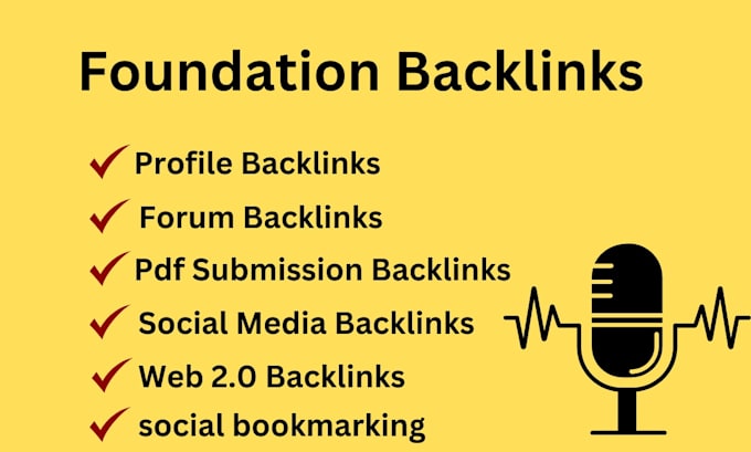 Gig Preview - Foundation backlinks manual and white hat link building SEO