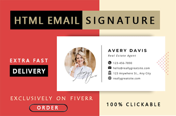 Gig Preview - Design professional clickable HTML email signature