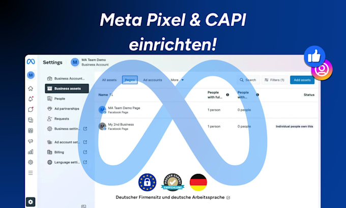 Gig Preview - Deinen meta pixel und capi einrichten für facebook ads instagram werbeanzeigen