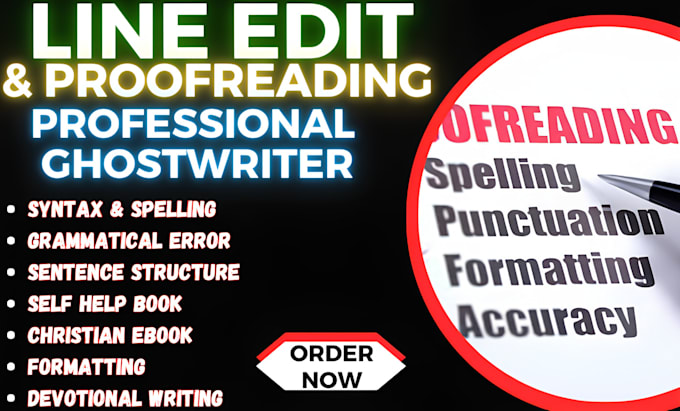 Gig Preview - Professionally line edit proofread and format your fiction or non fiction book