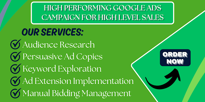 Bestseller - setup high performing google ads campaign for high sales