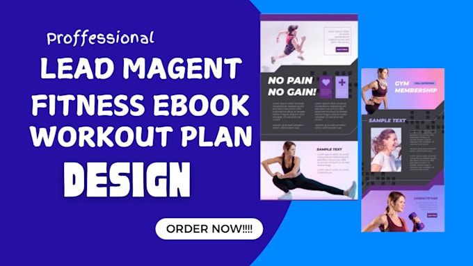 Gig Preview - Design health fitness ebook, pdf lead magnet, fitness journal plan