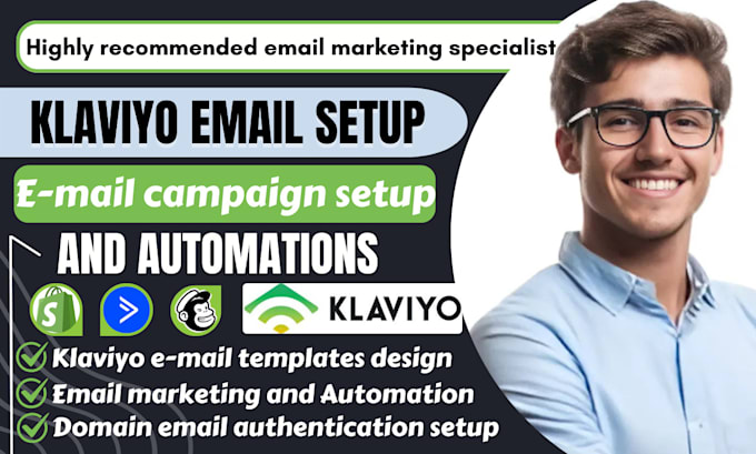 Bestseller - design klaviyo email marketing template, email flows, or authenticate domain