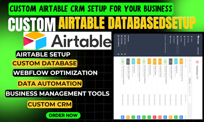 Gig Preview - Build a custom airtable database CRM or workflow to streamline your business