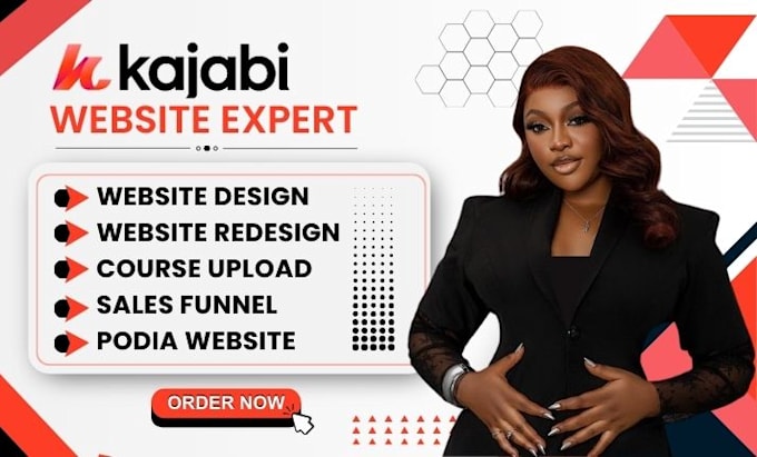 Gig Preview - Kajabi website design, kajabi sales funnel, thinkific, teachable, podia website