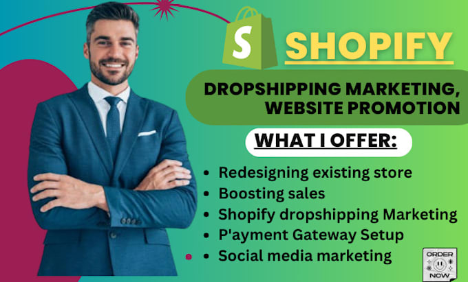 Gig Preview - Do shopify dropshipping and shopify store promotion website promotion