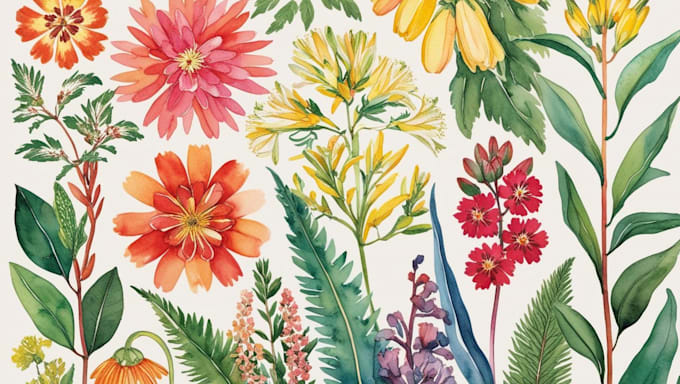 Gig Preview - Do a watercolor botanical illustration