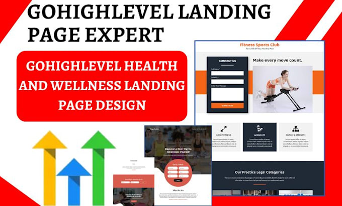 Bestseller - build gohighlevel health and wellness landing page gym website ghl sales funnel