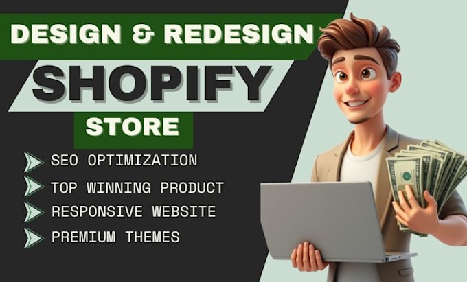 Gig Preview - Shopify website design, redesign shopify store, shopify store design