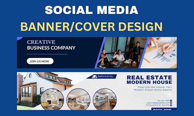 Bestseller - design facebook cover, linkedin, twitter and social media headers or banners