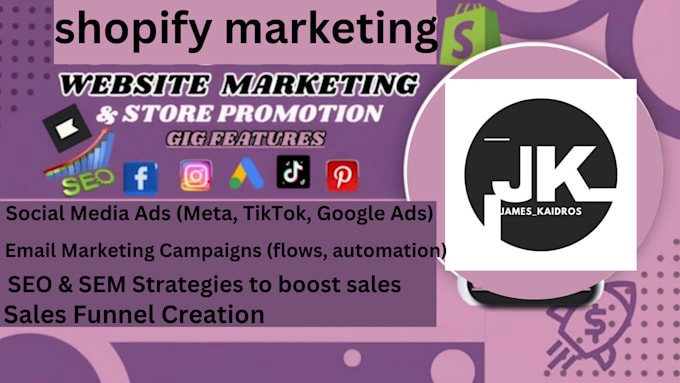 Gig Preview - Boost shopify store sales, shopify dropshipping marketing, or website promotion