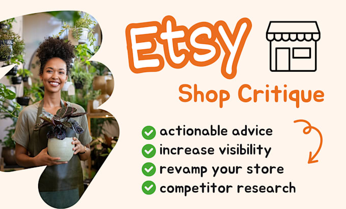 Gig Preview - Give you personalized esty shop feedback