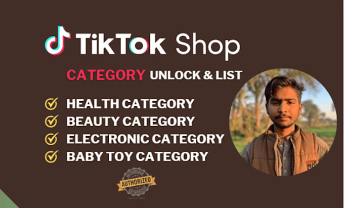 Gig Preview - Help you unlock your category and products tiktok shop