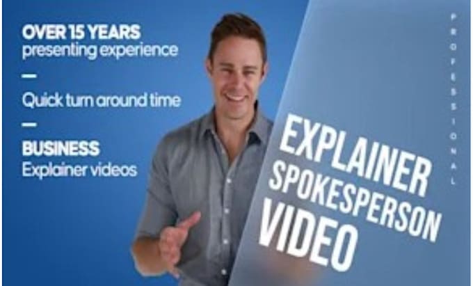 Gig Preview - Deliver a spokesperson video in 24 to 48 hours