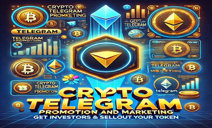 Gig Preview - Crypto telegram promotion, set up telegram ads, crypto ads to increase holders