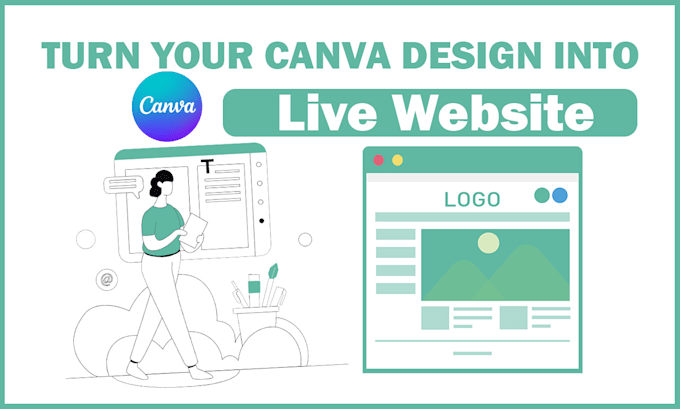 Gig Preview - Turn your canva design into a live website