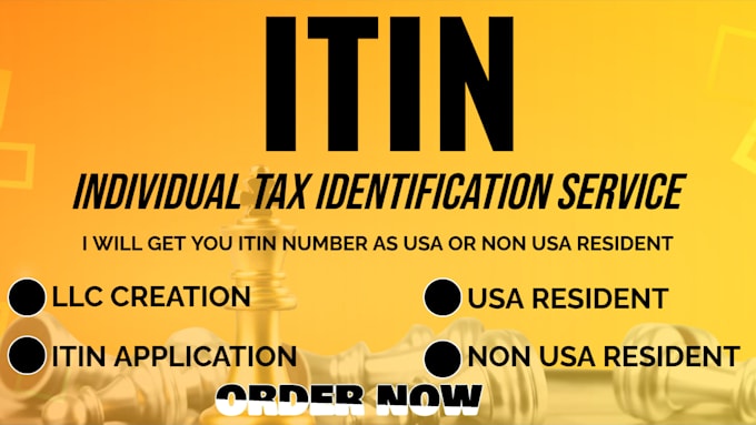 Gig Preview - Obtain your itin individual taxpayer number as irs caa