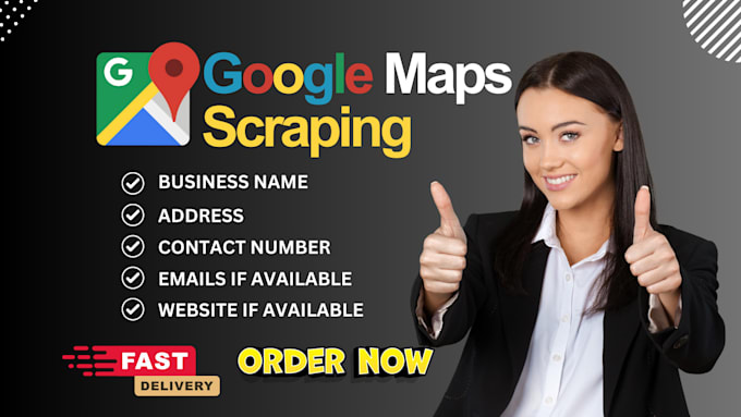 Gig Preview - Scrap google maps for business emails and lead generation