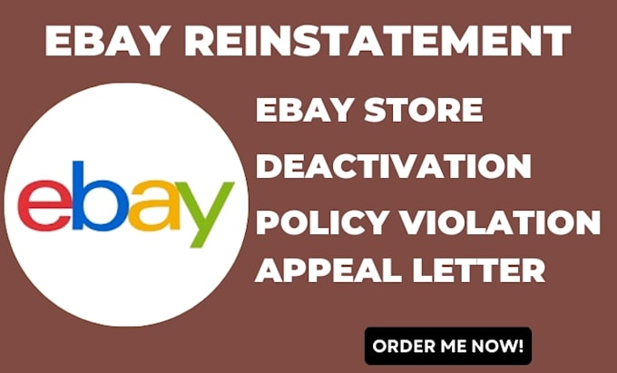 Gig Preview - Do ebay account reinstatement ebay vero suspension mc011 mc113 ebay reopen