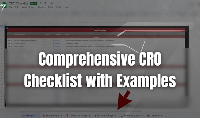 Gig Preview - Provide a comprehensive cro checklist and expert guidance