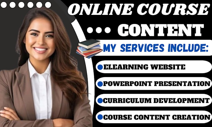 Gig Preview - Write online course content, curriculum on any subject elearning course creation