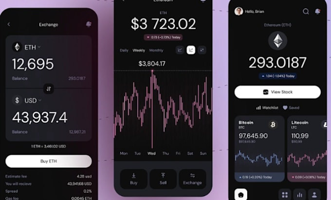 Gig Preview - Build trading app, wallet app, crypto exchange website, crypto app, fintech app