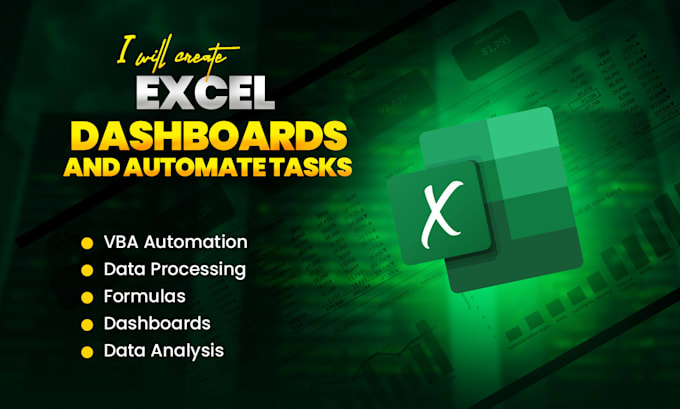 Gig Preview - Create excel dashboards and automate tasks