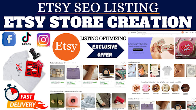 Gig Preview - Boost etsy store sale creation etsy print on demand shop set up seo listing