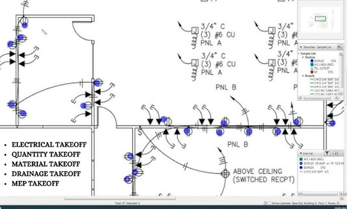 Gig Preview - Do electrical takeoff, material takeoff, quantity takeoff, mep takeoff