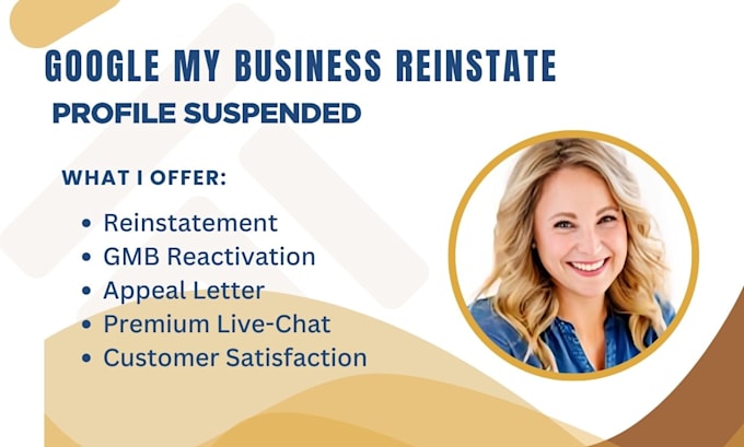 Gig Preview - Reinstate and fix suspended google my business profile