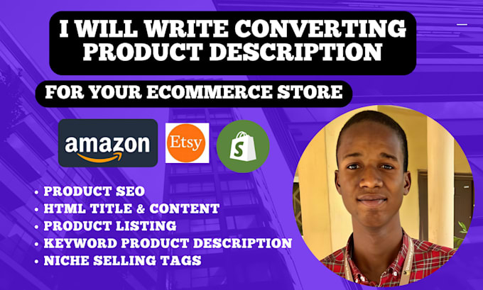 Gig Preview - Write SEO product description, amazon product description and amazon listing