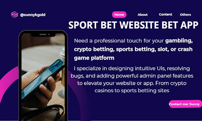 Gig Preview - Build sport bet website, bet app, gamble site, slot crash game, sport bet app