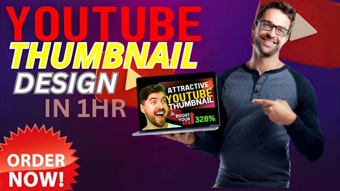 Gig Preview - Create amazing youtube thumbnail design, to boost views and increase CTR