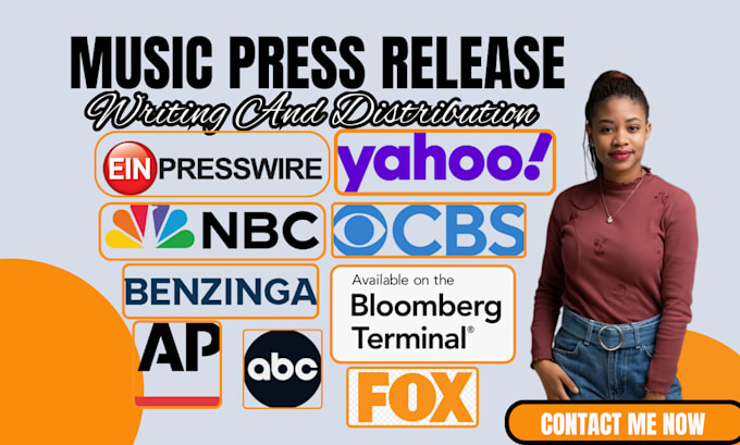 Gig Preview - Write music press release, press release, submit press release pr distribution