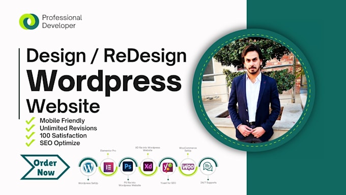 Gig Preview - Design and redesign wordpress website with screens responsive