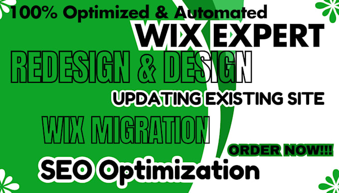 Gig Preview - Build wix website design, redesign wix website redesign wix online store wix seo