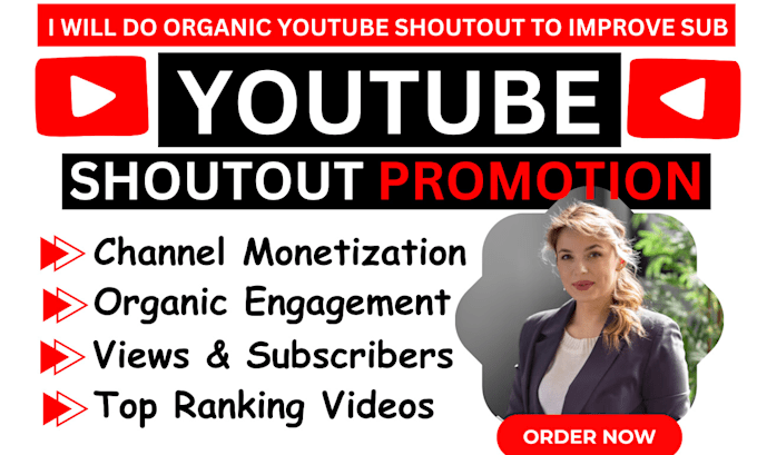 Gig Preview - Organic youtube shoutout promote you tube video to USA 10m audience subscribers